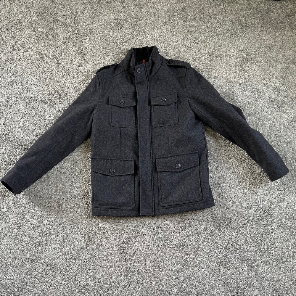 Dockers Quilted Wool 4-Pocket Military Field Jacket